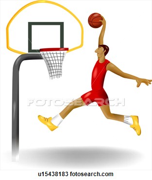 Basketball Dunking Clip Art