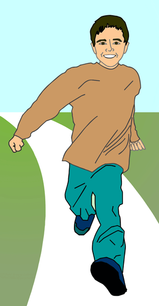 Boy Running   Free Art Images For Christians