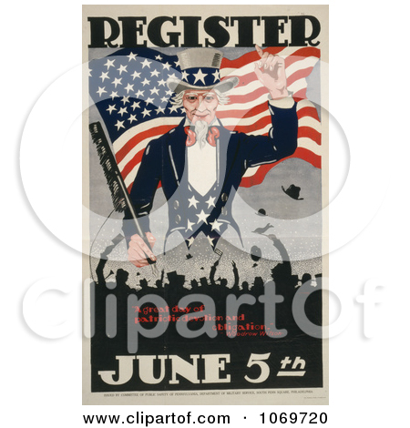 Clipart Of Uncle Sam Register June 5th   A Great Day Of Patriotic