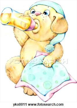 Clipart   Young Animal Drinking From Baby Bottle  Fotosearch   Search    