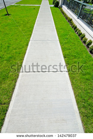 Concrete Sidewalk Clipart Strait Sidewalk