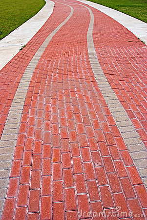 Curved Brick Path Royalty Free Stock Photos   Image  7174918