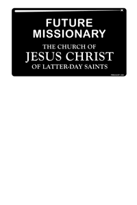 Free Lds Future Missionary Nametag Clipart   Lds Primary   Pinterest