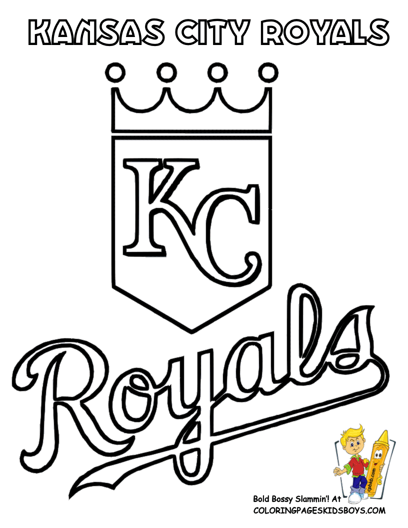 Kansas City Royals Logo Coloring Page Clipart By Clipartsheep Com
