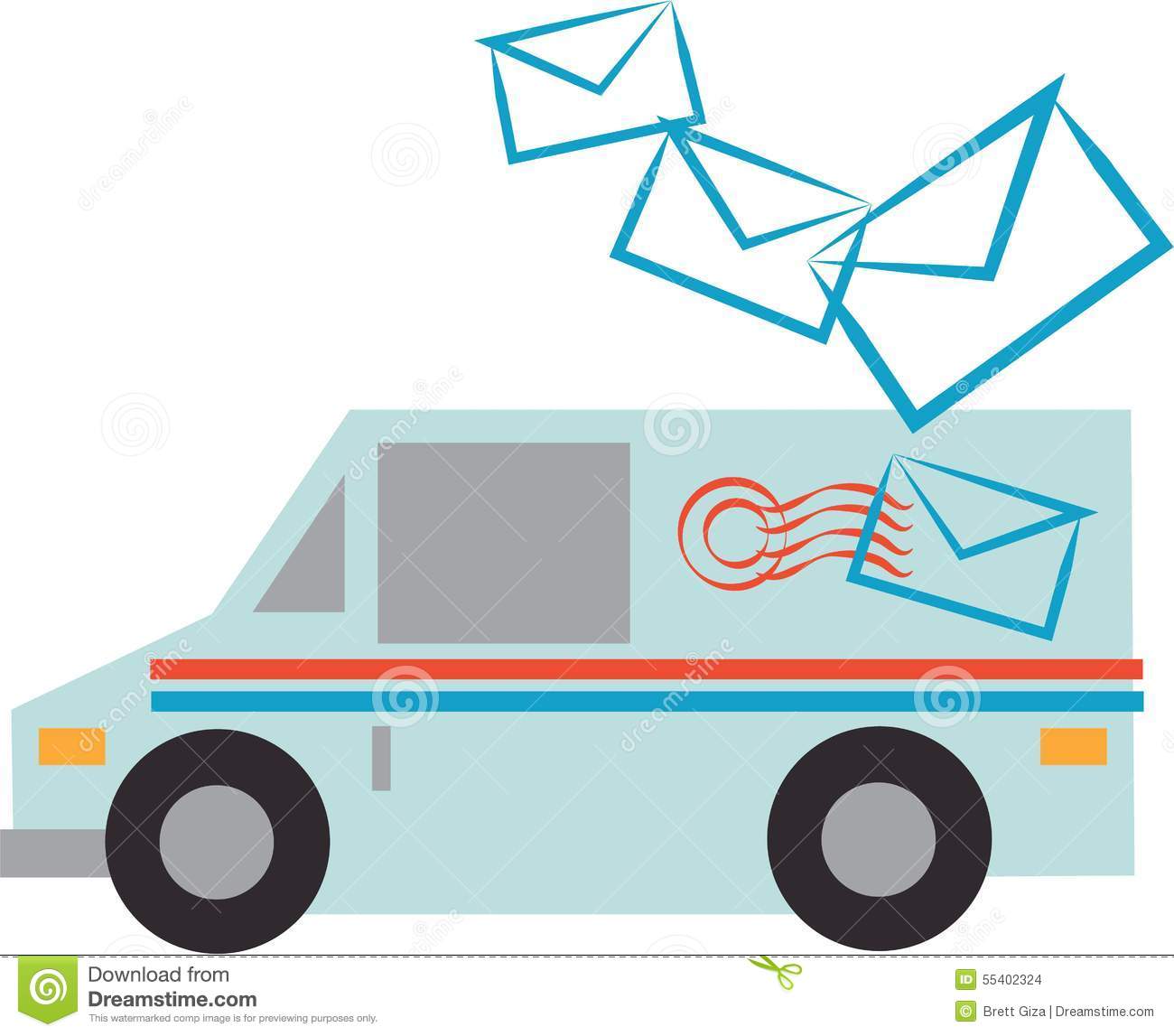 Mail Truck Stock Illustration   Image  55402324