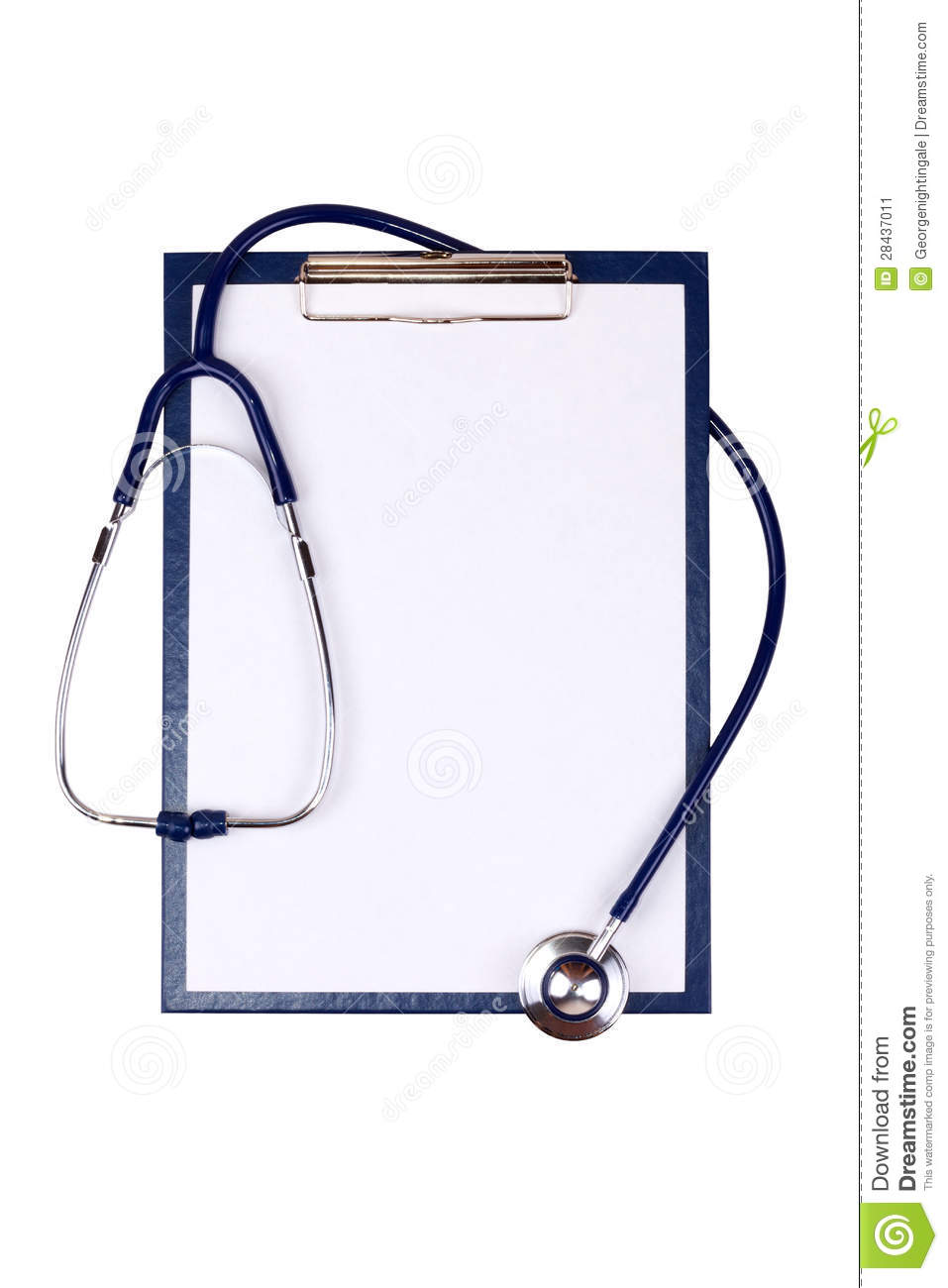 Medical Clipboard And Stethoscope Stock Image   Image  28437011