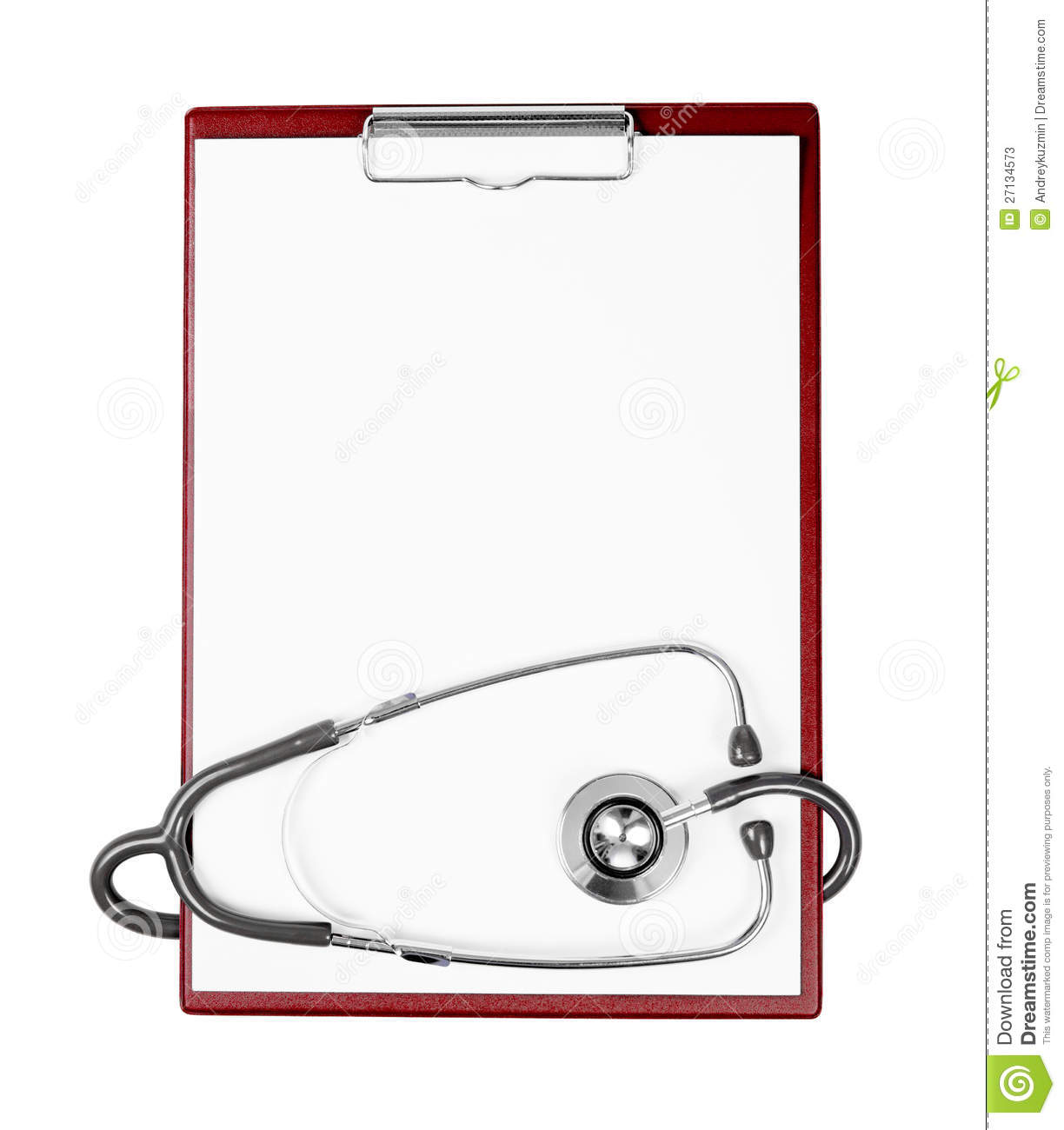Medical Clipboard With Stethoscope As A Background Stock Photos
