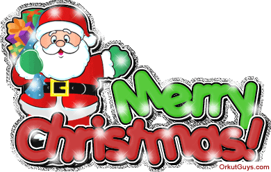 Merry Christmas Santa Clause Glitter For Facebook Sharing