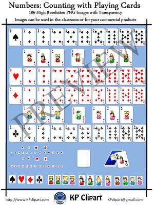 Numbers  Counting With Playing Cards Clipart