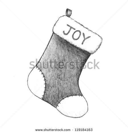 Stocking Clip Black And White Christmas Black And White Cli Of Merry