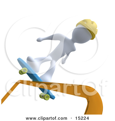 Balance While Skateboarding Clipart Illustration By Geo Images  11456