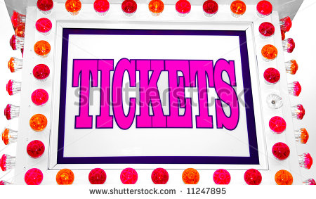 Carnival Booth Clipart Lighted Ticket Booth Sign At