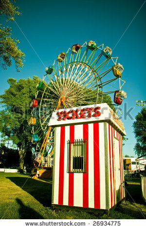 Carnival Ticket Booth Clipart Ticket Booth In Front Of A