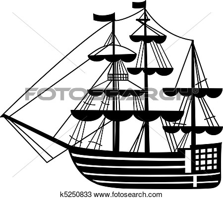 Clipart Sailing Ship Fotosearch Search Illustration Clipart