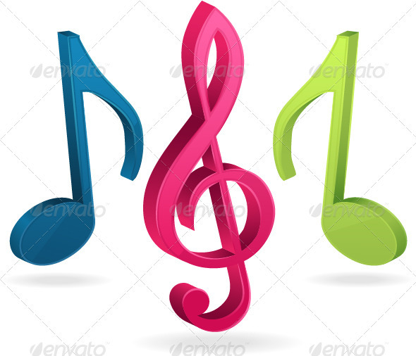 Colorful 3d Musical Notes    Clipart Panda   Free Clipart Images