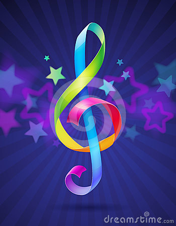 Colorful Shape Of Treble Clef Royalty Free Stock Photography   Image    