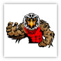 Eagle Wrestler In Wrestling Pose Cartoon Vector Image   Team Clipart    
