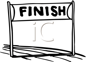 Finish Line Clipart  Running Race Cartoon  Finish Line Banner  Car