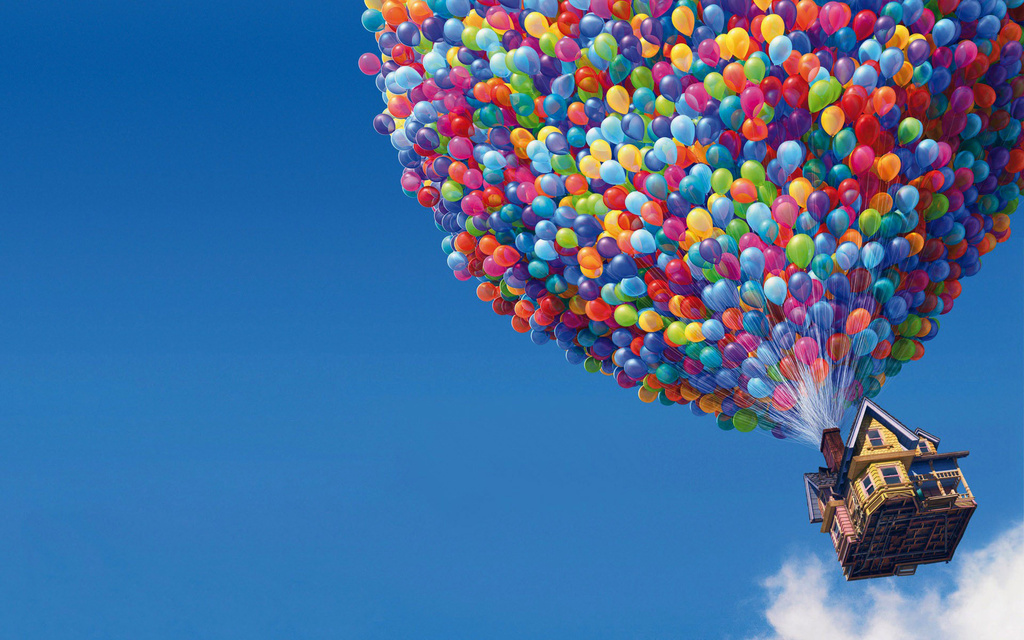 Free Up Movie Balloons House Backgrounds For Powerpoint   Holiday Ppt    