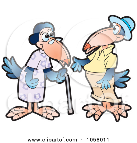 Free Vector Clip Art Illustration Of Two Old Crows By Lal Perera