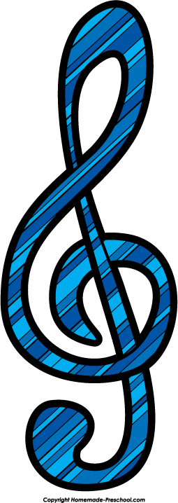 Home Free Clipart Music Notes Clipart Treble Clef Blue