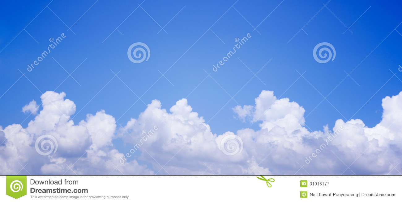 Panorama Blue Sky With Clouds Royalty Free Stock Photography   Image