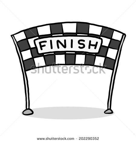 Race Finish Line Cartoon Finish Line Cartoon Vector
