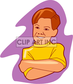 Red Haired Boy With Folded Arms