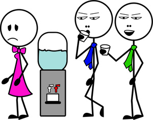 Sexual Harassment Clipart Image   Male Employees Harassing A Female