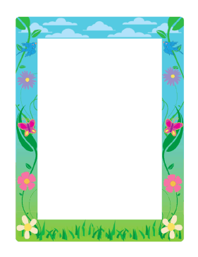 Spring Border This Spring Border Uses Cool Blues And Greens And