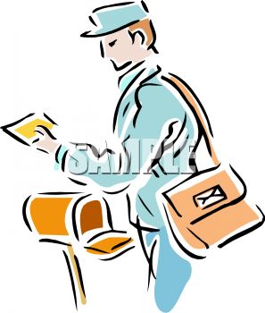 1003 2401 5124 Mail Carrier Collecting Outgoing Mail Clipart Image Jpg