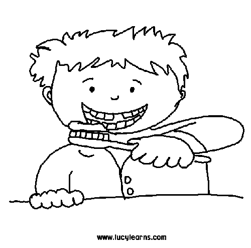 Brushing Teeth Clip Art  Boy Rushing Tooth