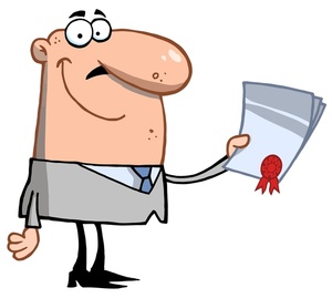 Business Offer Clipart Image   A Happy Man Holding A Business Offer In
