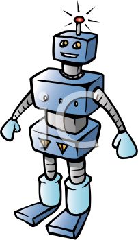 Cartoon Of A Robot   Royalty Free Clip Art Picture
