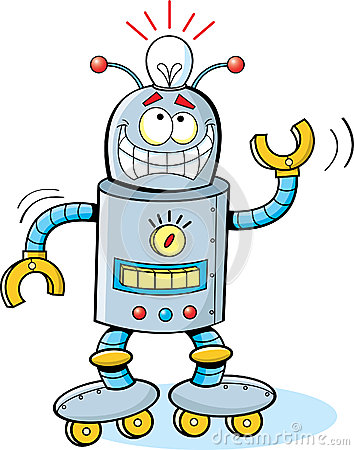 Cartoon Robot Stock Image   Image  25457851