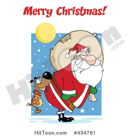 Christmas Dog Clip Art Santa Clipart  434781  Merry