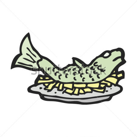 Disegno Eccentrico Di Fish And Chips Clip Art   Clipartlogo Com