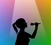 Female Singer   Clipart Graphic