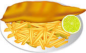 Fish And Chips   Clipart Graphic