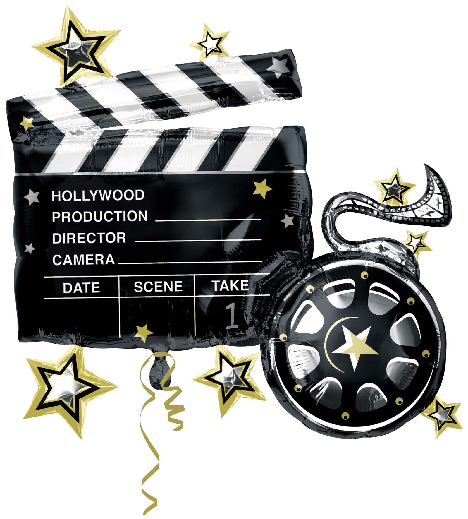 Hollywood Movie Clapboard Jumbo Foil Balloon   Thepartyworks