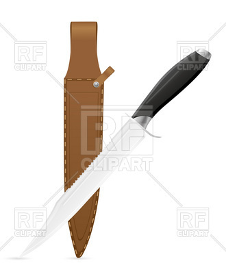 Hunting Knife And Sheath Download Royalty Free Vector Clipart  Eps 