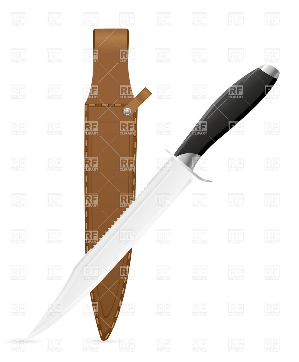 Hunting Knife And Sheath Download Royalty Free Vector Clipart  Eps 