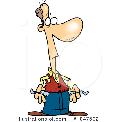 Man With Empty Pockets Clipart Royalty Free Clip Art Illustration