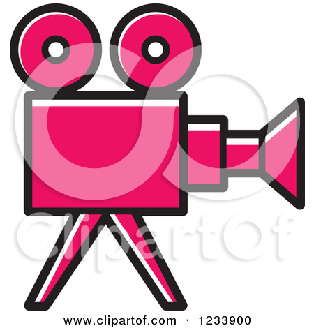 Pink Vintage Camera Clip Art 1233900 Clipart Of A Movie Clipart   Free