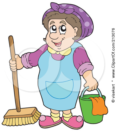 Royalty Free  Rf  Cleaning Lady Clipart Illustrations Vector