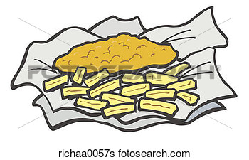 Stock Illustration Of Fish And Chips Richaa0057s   Search Clip Art