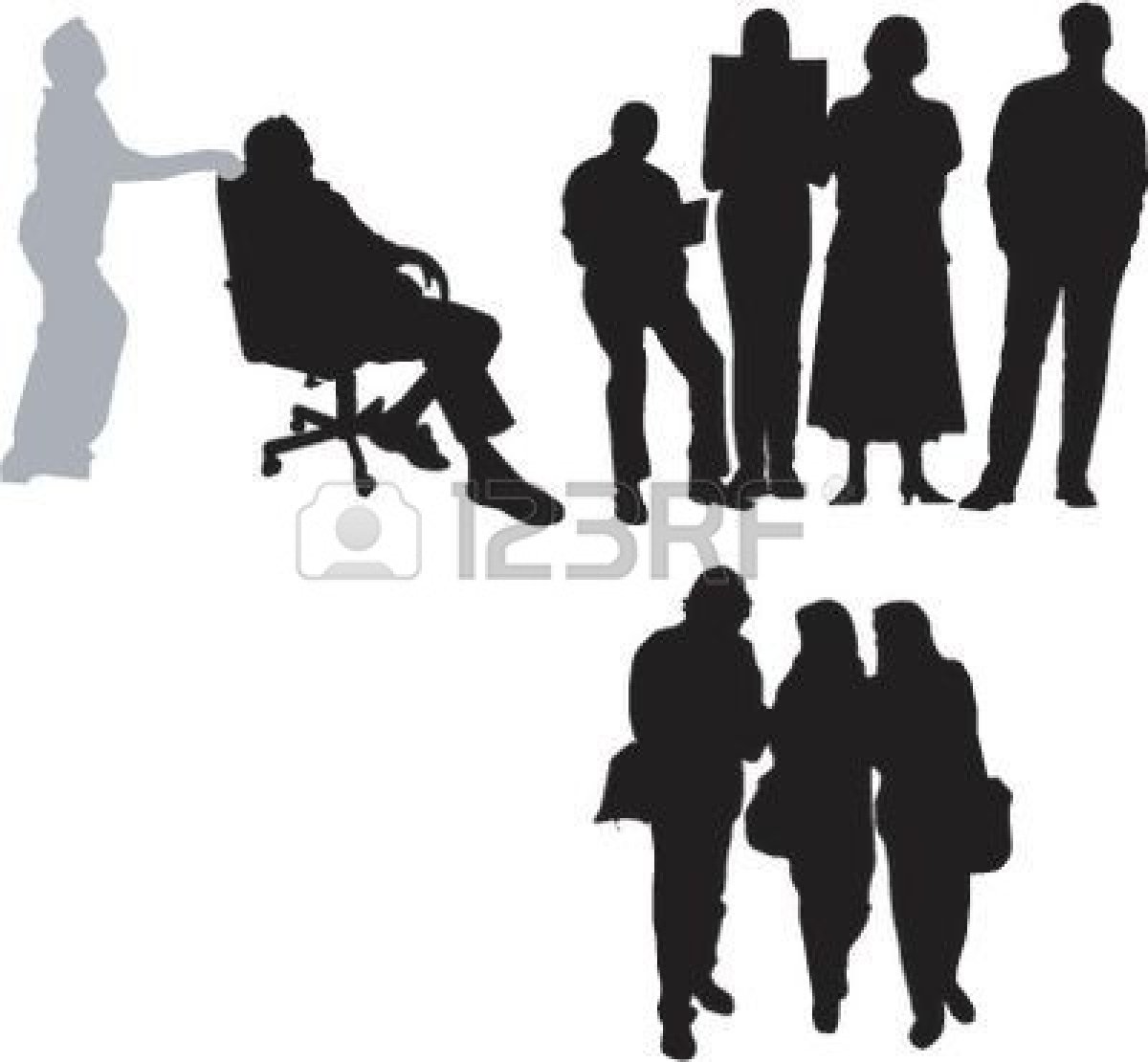 Surprised Office People Clipart