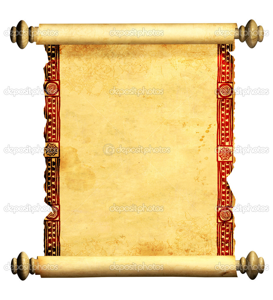 3d Scroll Of Old Parchment   Stock Photo   Frenta  8020906