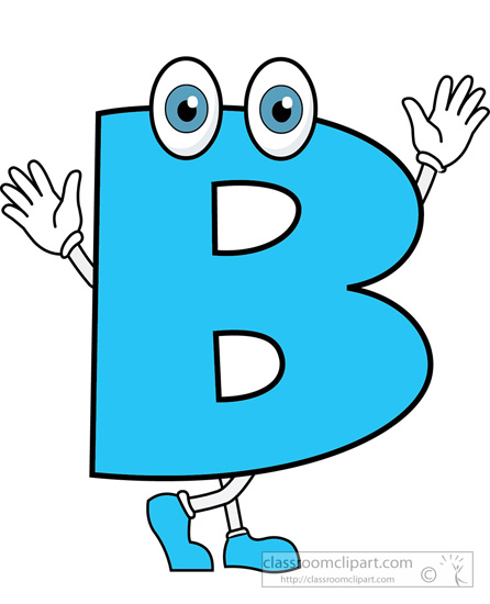 Alphabets   Letter B 2 Cartoon Alphabet   Classroom Clipart