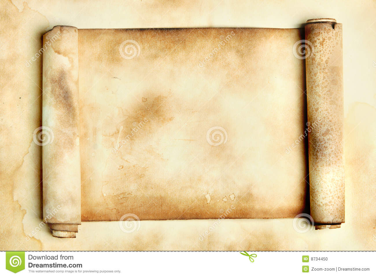 Ancient Scroll Stock Photo   Image  8734450